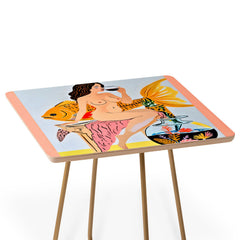 83 Oranges Fishy Shananigans Art Side Table