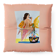 83 Oranges Fishy Shananigans Art Floor Pillow Square