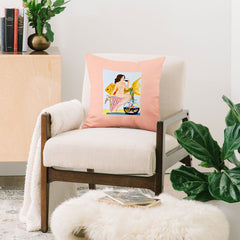 83 Oranges Fishy Shananigans Art Throw Pillow