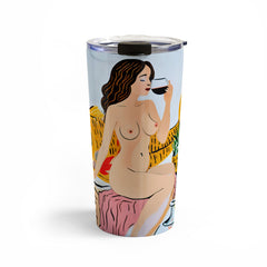 83 Oranges Fishy Shananigans Art Travel Mug