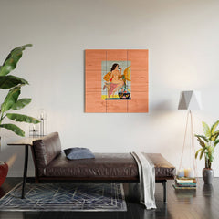 83 Oranges Fishy Shananigans Art Wood Wall Mural