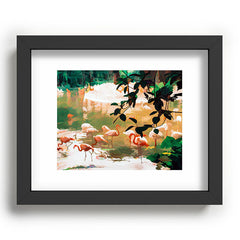 83 Oranges Flamingo Sighting Jungle Nature Recessed Framing Rectangle