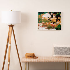 83 Oranges Flamingo Sighting Jungle Nature Art Canvas