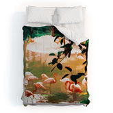 83 Oranges Flamingo Sighting Jungle Nature Comforter