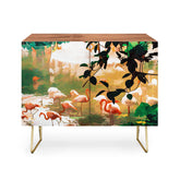 83 Oranges Flamingo Sighting Jungle Nature Credenza