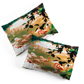 83 Oranges Flamingo Sighting Jungle Nature Pillow Shams