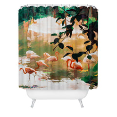 83 Oranges Flamingo Sighting Jungle Nature Shower Curtain