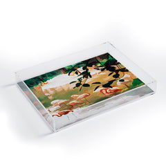83 Oranges Flamingo Sighting Jungle Nature Acrylic Tray