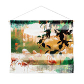 83 Oranges Flamingo Sighting Jungle Nature Wall Hanging Landscape