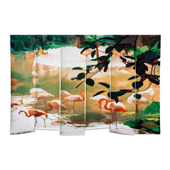 83 Oranges Flamingo Sighting Jungle Nature Wall Mural