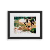 83 Oranges Flamingo Sighting Jungle Nature Framed Art Print