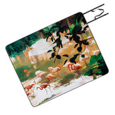 83 Oranges Flamingo Sighting Jungle Nature Picnic Blanket