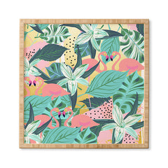 83 Oranges Flamingo Tropical Framed Wall Art