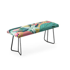 83 Oranges Flamingo Tropical Bench