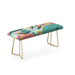 83 Oranges Flamingo Tropical Bench