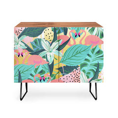 83 Oranges Flamingo Tropical Credenza