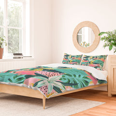 83 Oranges Flamingo Tropical Duvet Cover