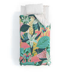 83 Oranges Flamingo Tropical Duvet Cover