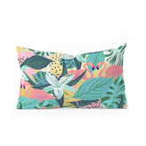 83 Oranges Flamingo Tropical Oblong Throw Pillow