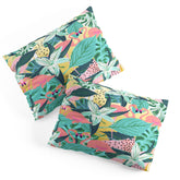 83 Oranges Flamingo Tropical Pillow Shams
