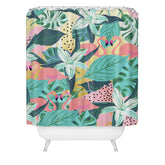 83 Oranges Flamingo Tropical Shower Curtain