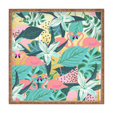 83 Oranges Flamingo Tropical Square Tray