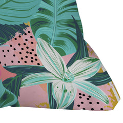 83 Oranges Flamingo Tropical Throw Pillow