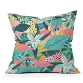 83 Oranges Flamingo Tropical Outdoor Throw Pillow