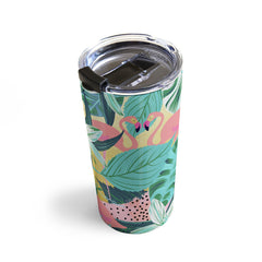 83 Oranges Flamingo Tropical Travel Mug