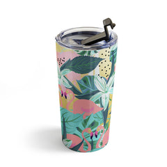 83 Oranges Flamingo Tropical Travel Mug