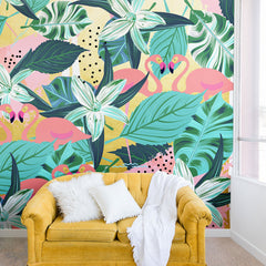 83 Oranges Flamingo Tropical Wall Mural
