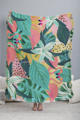 83 Oranges Flamingo Tropical Throw Blanket
