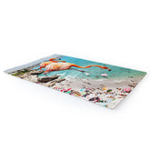83 Oranges Flamingos on the Beach Wildlife Area Rug