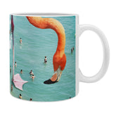 83 Oranges Flamingos on the Beach Wildlife Coffee Mug