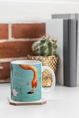 83 Oranges Flamingos on the Beach Wildlife Coffee Mug