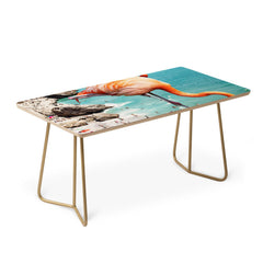 83 Oranges Flamingos on the Beach Wildlife Coffee Table