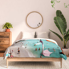 83 Oranges Flamingos on the Beach Wildlife Comforter