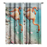 83 Oranges Flamingos on the Beach Wildlife Blackout Non Repeat