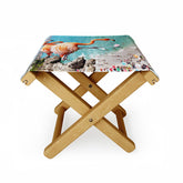 83 Oranges Flamingos on the Beach Wildlife Folding Stool