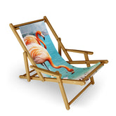 83 Oranges Flamingos on the Beach Wildlife Sling Chair