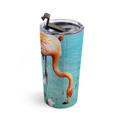 83 Oranges Flamingos on the Beach Wildlife Travel Mug