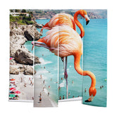 83 Oranges Flamingos on the Beach Wildlife Wall Mural