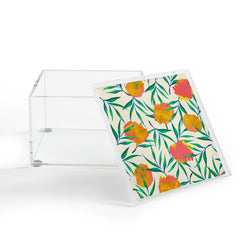 83 Oranges Floral Blush Gold Acrylic Box