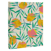 83 Oranges Floral Blush Gold Art Canvas