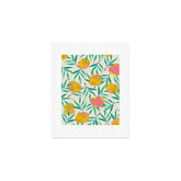 83 Oranges Floral Blush Gold Art Print