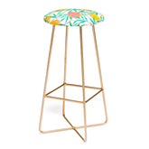 83 Oranges Floral Blush Gold Bar Stool