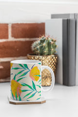 83 Oranges Floral Blush Gold Coffee Mug
