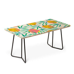 83 Oranges Floral Blush Gold Coffee Table