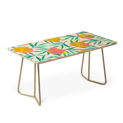 83 Oranges Floral Blush Gold Coffee Table