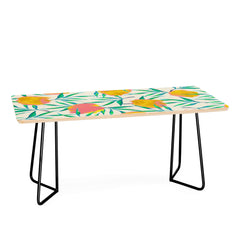 83 Oranges Floral Blush Gold Coffee Table